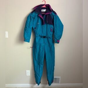 Columbia Women's Teal and Purple Ski Jacket